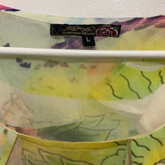 Ed Hardy Ruffled Blouse - Picture 2 of 13